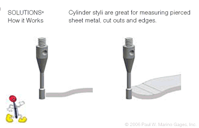 Styli on Cylinder Styli Are Great For Measuring Pierced Sheet Metal  Cut Outs